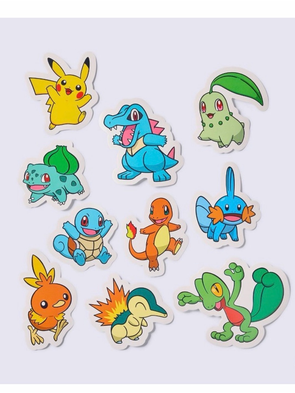 Pokémon Starter & Gen 1-3 Sticker Set - Colorful Pokémon Characters
